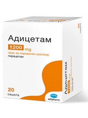 Adicetam 1200 mg. 20 sachets